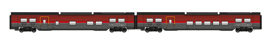 Jägerndorfer Collection JC12210 - H0 - 2-tlg. Railjet-Wagen-Set DANI, ÖBB, Ep. VI - AC